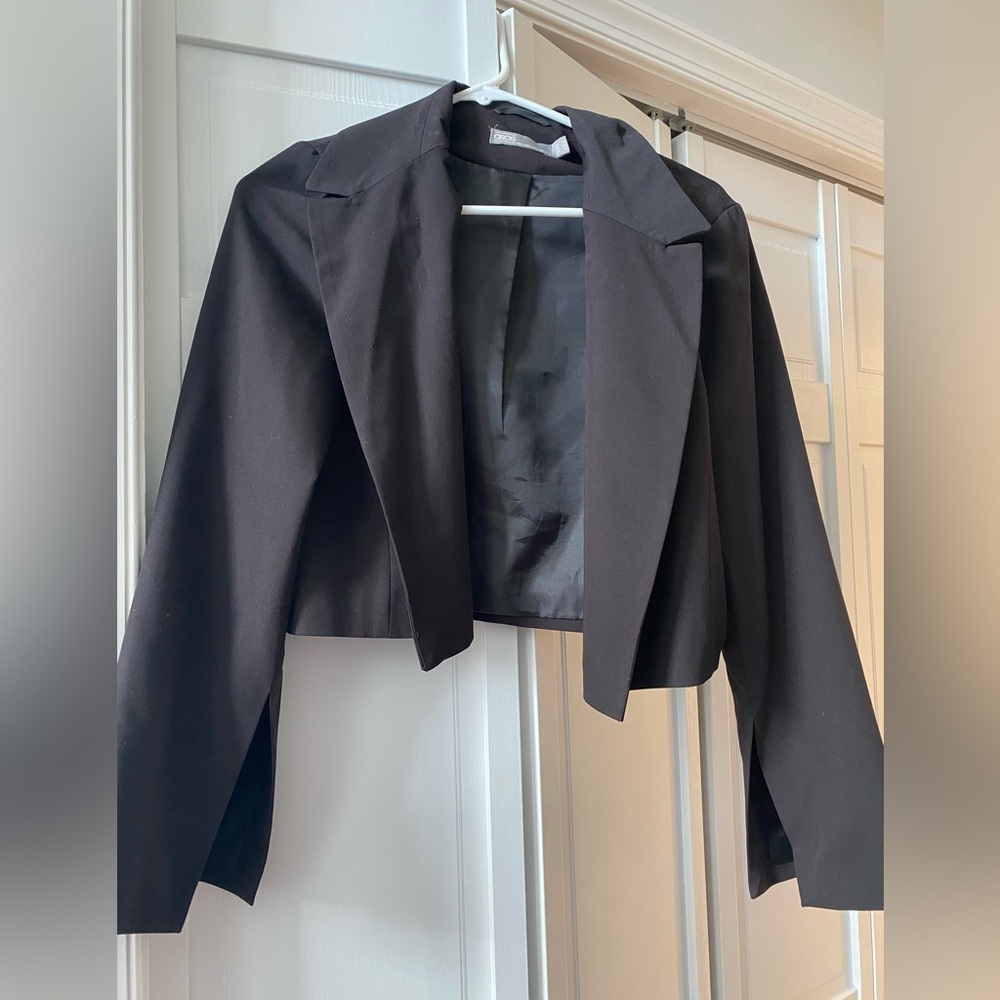 ASOS cropped blazer in black